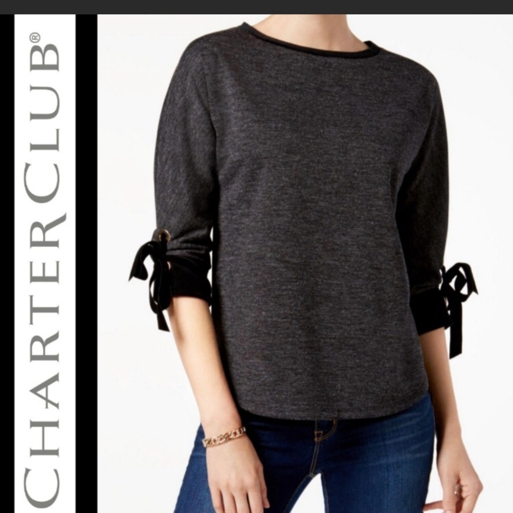 Charter Club Velvet Trim Top MSRP $69 “2XL”